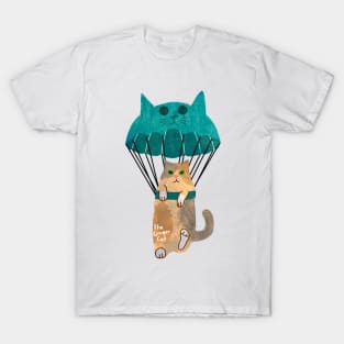 Parachuting Cat T-Shirt